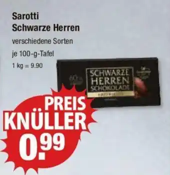 V Markt Sarotti Schwarze Herren je 100-g-Tafel Angebot