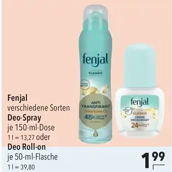 CITTI Markt Fenjal verschiedene Sorten Deo-Spray je 150-ml-Dose o. Deo Roll-on 50ml Angebot