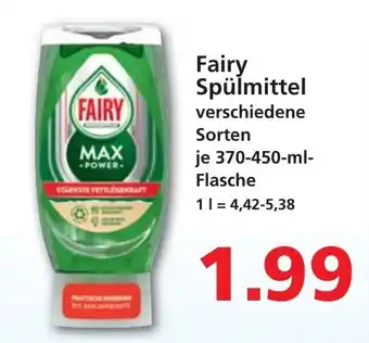 CITTI Markt Fairy Spülmittel je 370-450-ml-Flasche Angebot