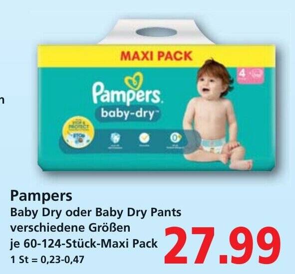 Pampers Baby Dry oder Baby Dry Pants verschiedene Größen Angebot bei