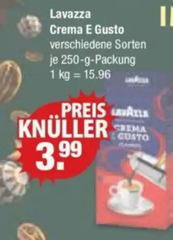 V Markt Lavazza Crema E Gusto verschiedene Sorten je 250-g-Packung Angebot