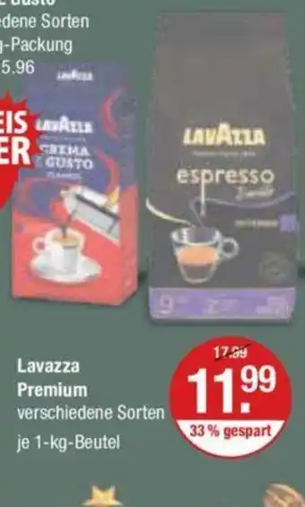 V Markt LAVAZZA espresso je 1-kg-Beutel Angebot