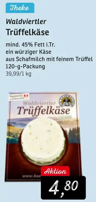 KONSUM Waldviertler Trüffelkäse 120 g Packung Angebot