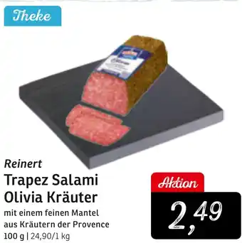 KONSUM Reinert Trapez Salami Olivia Kräuter 100 g Angebot