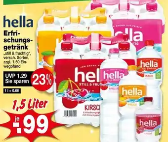 Krümet Sonderposten hella Erfrischungsgetränk 1,5 Liter Angebot