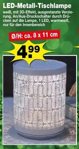 Krümet Sonderposten LED-Metall-Tischlampe Angebot