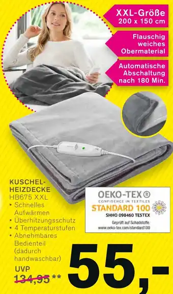 KODi MEDISANA KUSCHELHEIZDECKE HB675 XXL Angebot