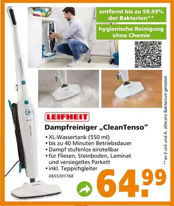 hela Leifheit Dampfreiniger Clean Tenso Angebot