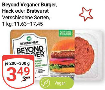 Globus Beyond Veganer Burger, Hack oder Bratwurst 200-300 g Angebot