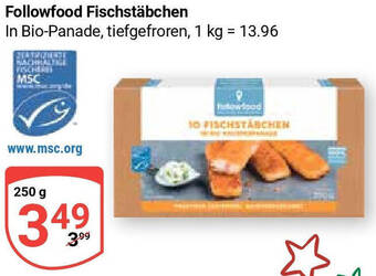 Globus Followfood Fischstäbchen 250 g Angebot