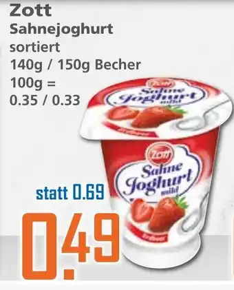 Klaas und Kock Zott Sahnejoghurt 140/150g Becher Angebot