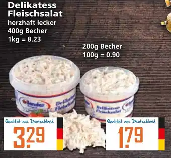 Klaas und Kock Delikatess Fleischsalat 400g becher Angebot