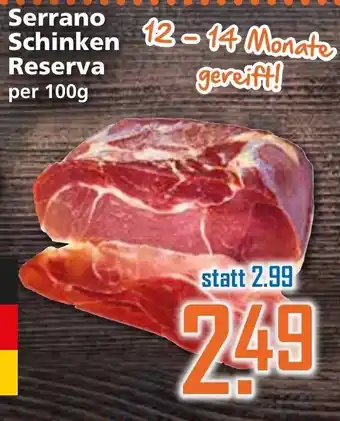 Klaas und Kock Serrano Schinken Reserva 100g Angebot