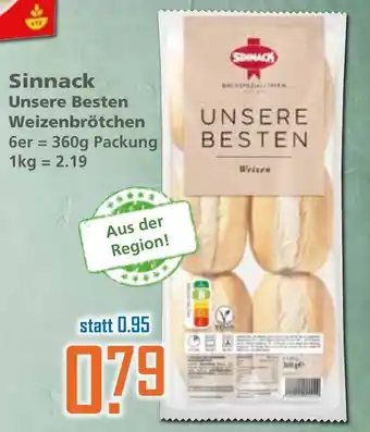 Klaas und Kock Sinnack Unsere Besten Weizenbrötchen 360g Angebot