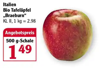 Globus Italien Bio Tafeläpfel ,,Braeburn" 500g Angebot