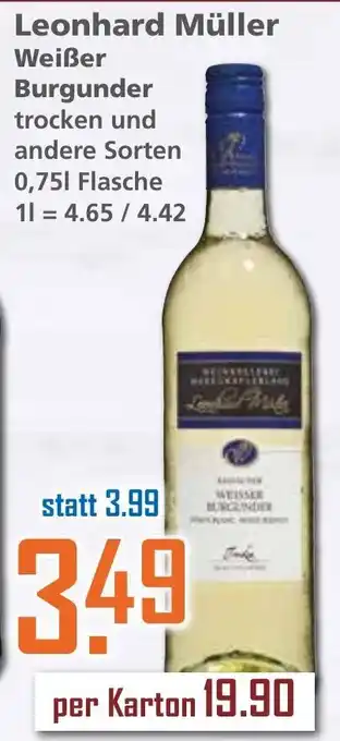 Klaas und Kock Leonhard Müller Weißer Burgunder 0,75L Angebot