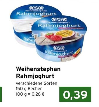 CAP Markt Weihenstephan Rahmjoghurt Angebot