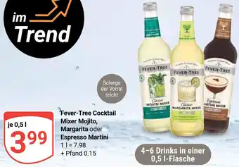 Globus Fever-Tree Cocktail Mixer Mojito, Margarita oder Espresso Martini 0,5 L Angebot