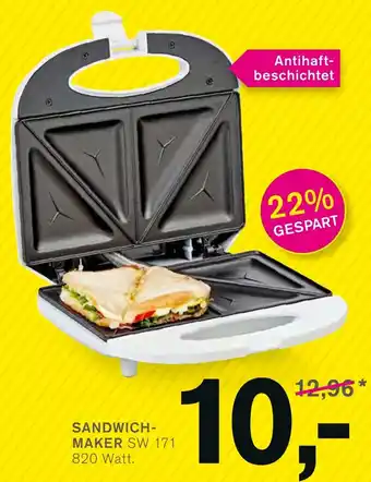 KODi TECTRO SANDWICHMAKER SW 171 Angebot