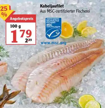 Globus Kabeljaufilet 100g Angebot