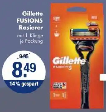 V Markt Gillette FUSIONS Rasierer mit 1 Klinge je Packung Angebot