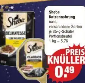 V Markt Sheba Katzennahrung je 85-g-Schale Angebot