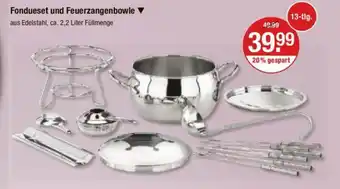 V Markt Fondueset und Feuerzangenbowle Angebot