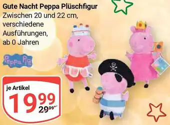 Globus Gute Nacht Peppa Plüschfigur Angebot