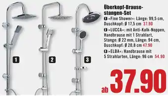 B1 Discount Baumarkt Überkopf Brausestangen-Set Angebot