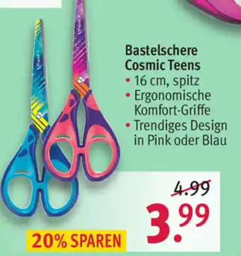 Rossmann Bastelschere Cosmic Teens Angebot