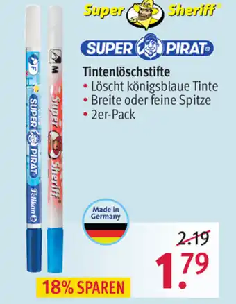 Rossmann Super Pirat Tintenlöschstifte Angebot