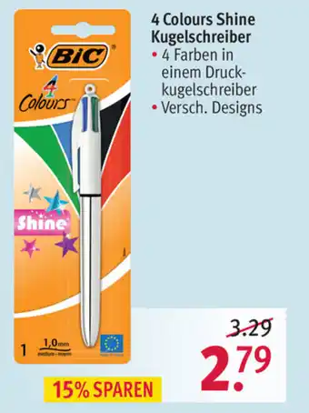 Rossmann BiC 4 Colours Shine Kugelschreiber Angebot