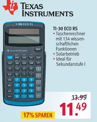 Rossmann Texas Instruments TI-30 ECO RS Angebot