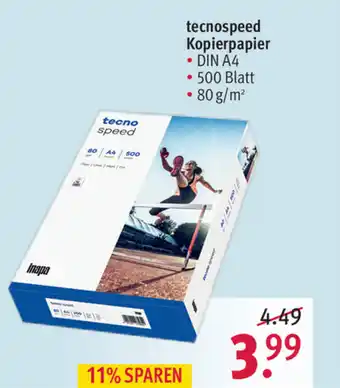 Rossmann Tecnospeed Kopierpapier Angebot