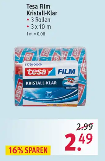 Rossmann Tesa Film Kristall Klar Angebot