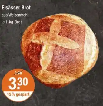 V Markt Elsässer Brot aus Weizenmehl je 1-kg-Brot Angebot