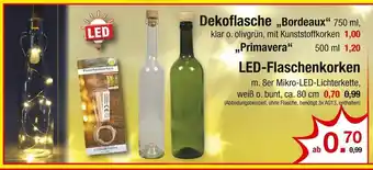 Zimmermann Dekoflasche Bordeaux 750ml oder LED Flaschenkorken Angebot