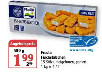 Globus Frosta Fischstäbchen 450g Angebot