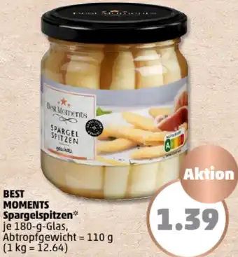 PENNY BEST MOMENTS Spargelspitzen 180 g Glas Angebot