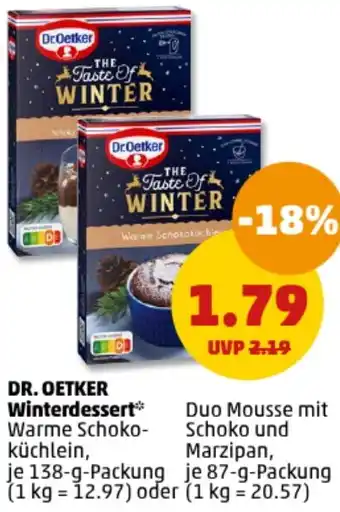 PENNY DR. OETKER Winterdessert 138/87 g Packung Angebot