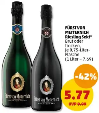 PENNY FÜRST VON METTERNICH Riesling Sekt 0,75 Liter Angebot