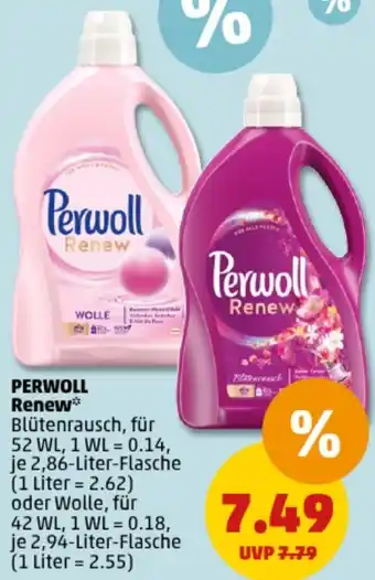 PENNY PERWOLL Renew 2,86/2,94 Liter Flasche Angebot