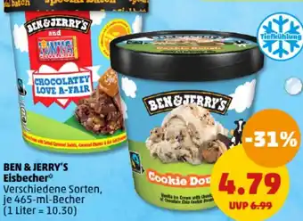 PENNY BEN & JERRY'S Eisbecher 465 ml Becher Angebot