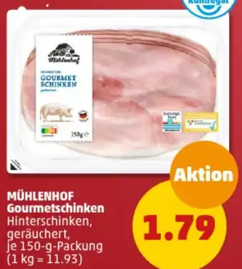 PENNY MÜHLENHOF Gourmetschinken 150 g Packung Angebot