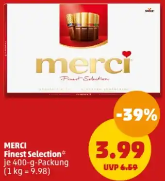 PENNY MERCI Finest Selection 400 g Packung Angebot