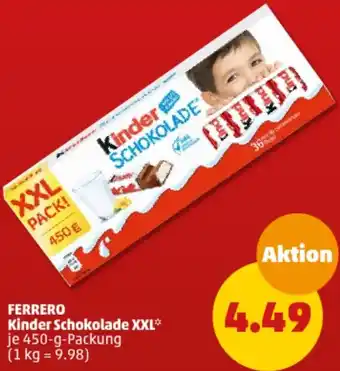 PENNY FERRERO Kinder Schokolade XXL 450 g Packung Angebot