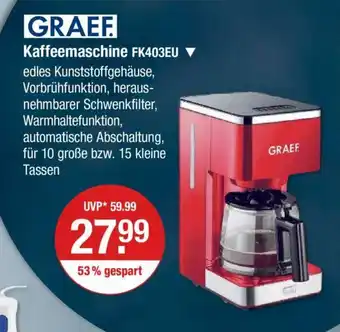 V Markt GRAEF Kaffeemaschine FK403EU Angebot