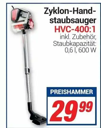 CENTERSHOP Zyklon Handstaubsauger HVC 400:1 Angebot