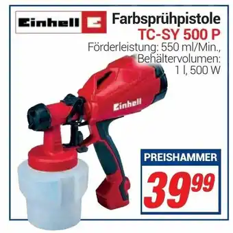 CENTERSHOP Einhell Farbsprühpistole TC-SY 500 P Angebot