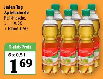 Globus Jeden Tag Apfelschorle 6x0,5L Angebot